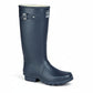 Navy blue rain boot on a white background UK Size 15