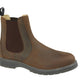 Brown leather boot with a white background UK Size 14