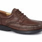 Brown leather dress shoe on a white background UK Size 14