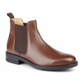 Brown leather Chelsea boot on a white background UK Size 14