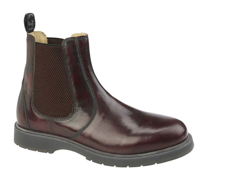 Brown leather Chelsea boot on a white background UK Size 14