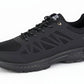 Black athletic shoe on a white background