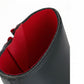 Black boot with red interior on a white background UK Size 14