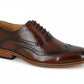 Brown leather dress shoe on a white background UK Size 14
