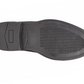 Black shoe sole with tread pattern on a white background UK Size 14