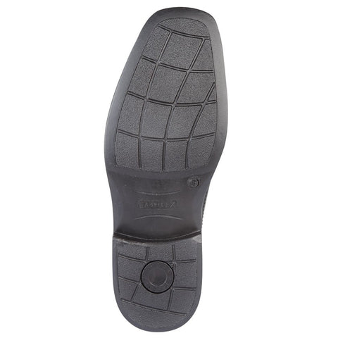 Black rubber sole of a shoe on a white background UK Size 14