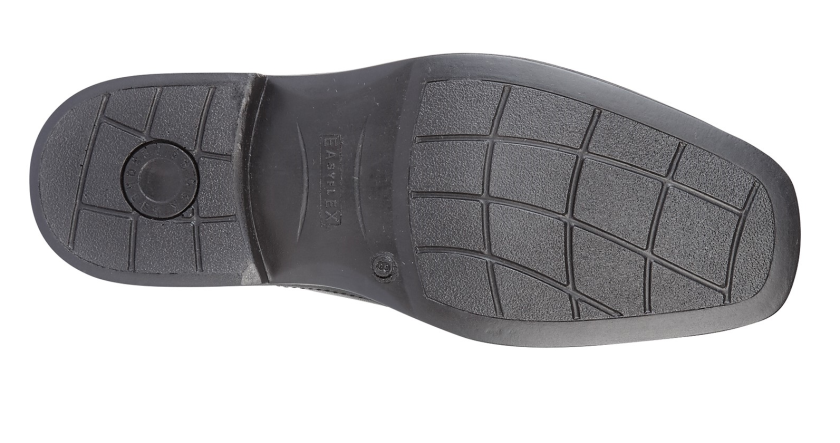 Gray shoe sole with tread pattern on a white background UK Size 14