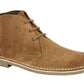 Brown suede chukka boot on a white background UK Size 14